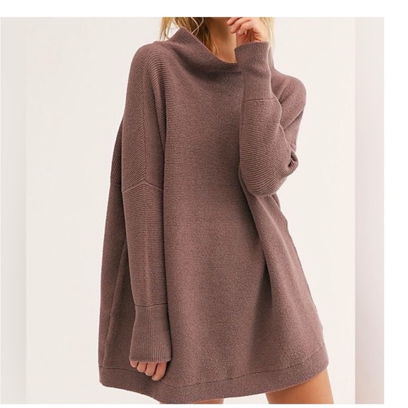 Free People Sweaters - Free People Ottoman Slouchy L Tunic Nutmeg